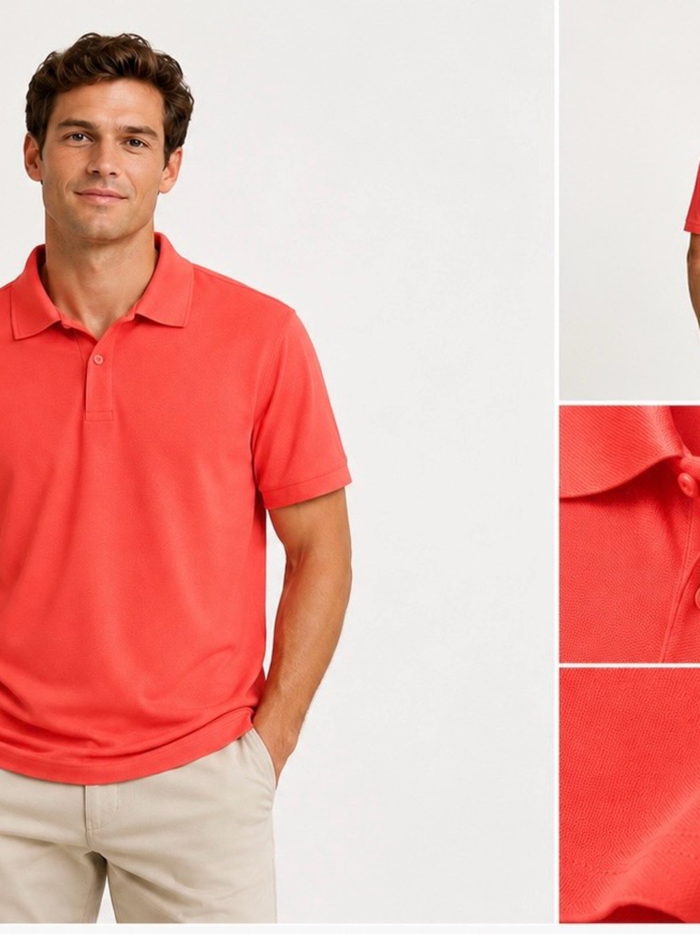 Men's Polo Shirt - Coral Performance Polo